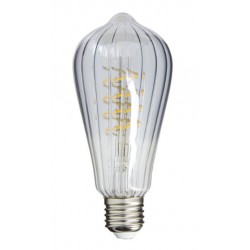 AMPOULE FILAMENT LED DECO VERRE CISELE ST64 240 LUMENS 3000KELVIN 4W E27