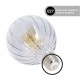 AMPOULE FILAMENT LED DECO VERRE CISELE BLANC CHAUD 240 LUMENS 3000KELVIN 3W E27