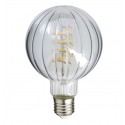 AMPOULE FILAMENT LED DECO VERRE CISELE BLANC CHAUD 240 LUMENS 3000KELVIN 3W E27