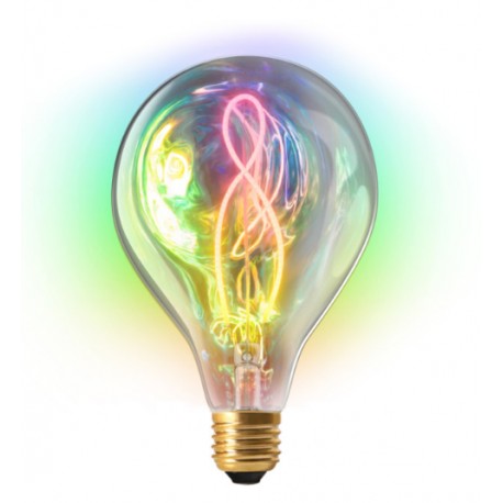 AMPOULE FILAMENT LED DECO EFFET ARC EN CIEL 160LUMENS 2000KELVIN 4W E27