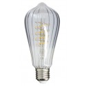 AMPOULE LED DECO VERRE CISELE 300 LUMENS 3000KELVIN 4W