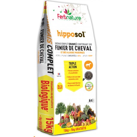 ENGRAIN COMPLET GRANULE CONTENANT DU FUMIER DE CHEVAL 15KG +5KG