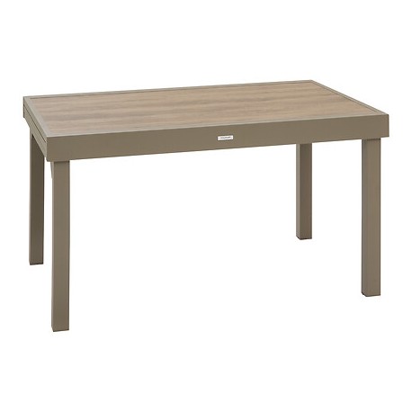 TABLE DE JARDIN PIAZZA ALUMINIUM FAUX BOIS 10PLACES CAFE