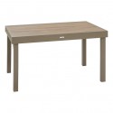 TABLE DE JARDIN PIAZZA ALUMINIUM FAUX BOIS 10PLACES CAFE