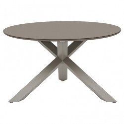 TABLE DE JARDIN ORYON RONDE CAFE 6PLACES 130CM
