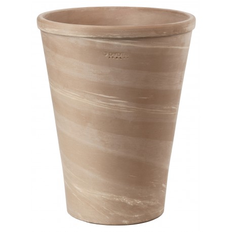 VASE LONG TOM EN TERRE CUITE WHITE 35CM DEROMA HAUTEUR 34,9CM