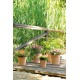 POT DE FLEURS CONO EN TERRE CUITE WHITE MENTHOL DEROMA