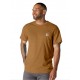 T-SHIRT CARHARTT DEARBORN RELAXED BRUN AVEC POCHES POITRINE