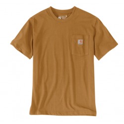 T-SHIRT CARHARTT DEARBORN RELAXED BRUN AVEC POCHES POITRINE