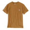 T-SHIRT CARHARTT DEARBORN RELAXED BRUN AVEC POCHES POITRINE