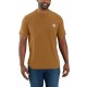 T-SHIRT CARHARTT DEARBORN RELAXED BRUN AVEC POCHES POITRINE