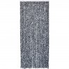 RIDEAU DE PORTE CHENILLE GRIS/NOIR 90X200CM