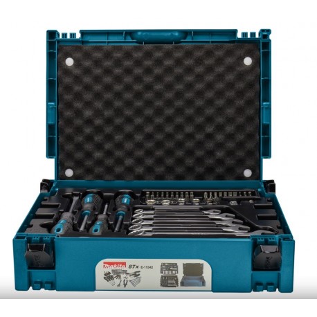 COFFRET D'ACCESSOIRES D'OUTILLAGES A MAIN 87PIECES MAKITA E-11542