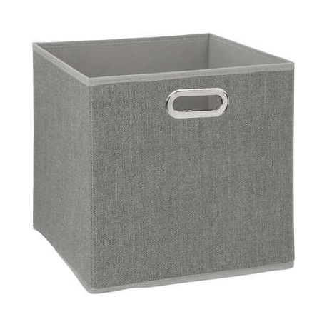 BOITE DE RANGEMENT GRIS CLAIR 31X31CM