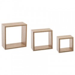 ETAGERE MURALE FIXY CUBE CHENE NATUREL 3PIECES