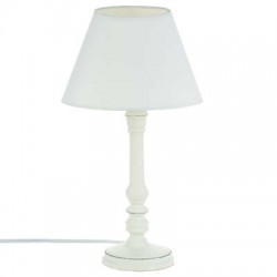 LAMPE DROIT MDF LEO BLANC HAUTEUR 36CM