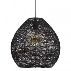 SUSPENSION LAMPE PAPIER MONA NOIR 34CM