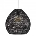 SUSPENSION LAMPE PAPIER MONA NOIR 34CM