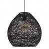 SUSPENSION LAMPE PAPIER MONA NOIR 34CM