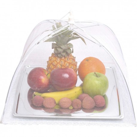 CLOCHE A NOURRITURE MOUSTIQUAIRE BLANCHE 36X36X20CM