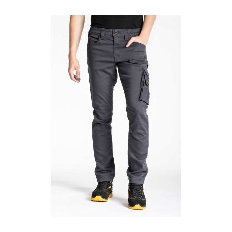 PANTALON JEANS JOBC GRIS MULTIPOCHES STRETCH