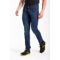 PANTALON JEANS WORK0 STONE BROSSE BLEU COUPE DROITE AJUSTEE